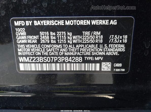 WMZ23BS07P3P84288 2023 MINI SE COUNTRYMAN Black Vista del compartimento del motor