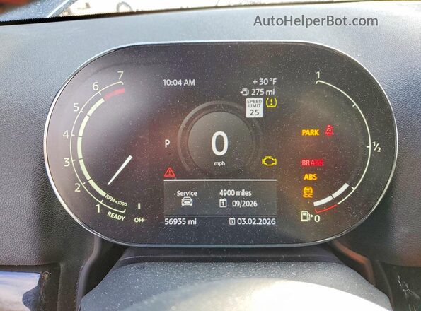WMZ83BR04M3M89922 2021 MINI COOPER Black Instrument cluster view