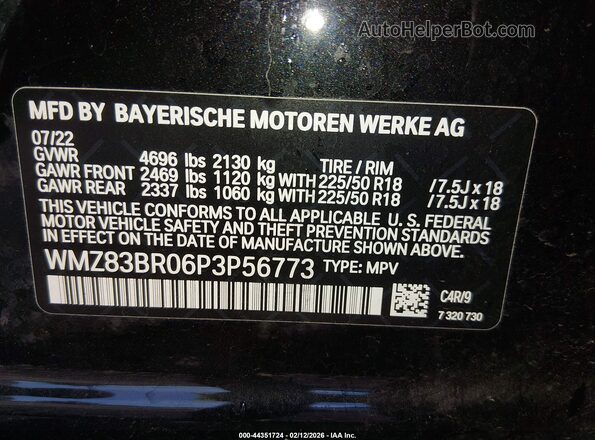 WMZ83BR06P3P56773 2023 MINI COUNTRYMAN Черный Вид подкапотного пространства