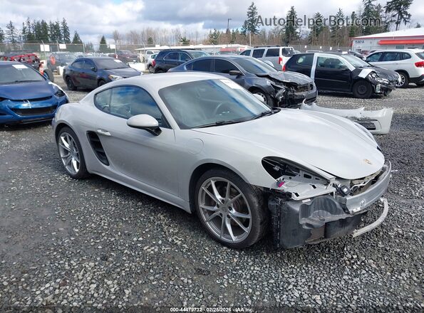WP0AA2A80JS260325 2018 PORSCHE 718 CAYMAN Gray Front right