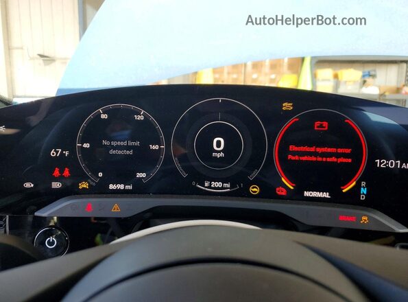 WP0AA2Y13RSA12416 2024 PORSCHE TAYCAN Синий Вид щитка приборов