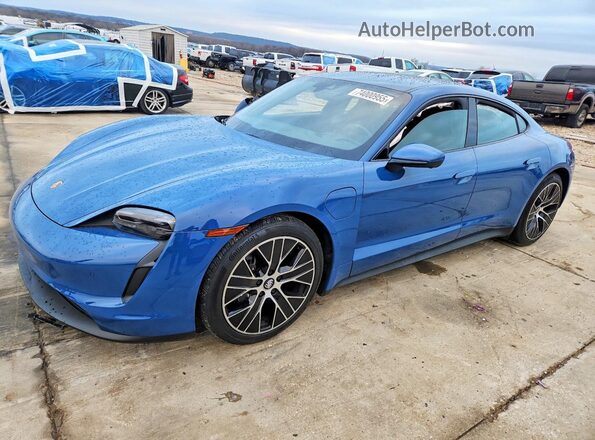 WP0AA2Y15MSA15617 2021 PORSCHE TAYCAN Blue Przód lewy