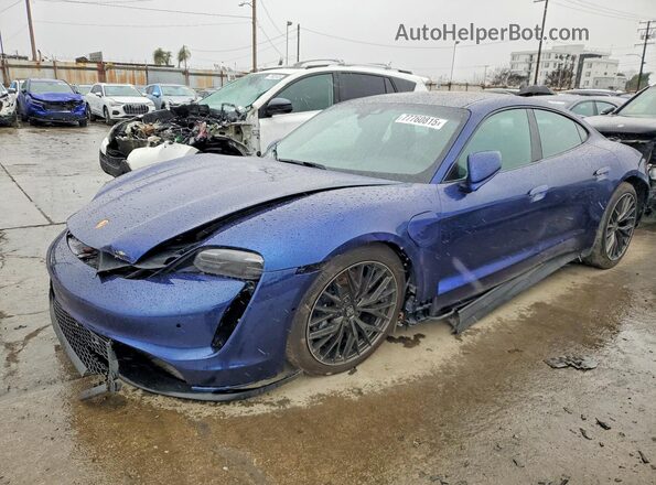 WP0AA2Y16MSA17098 2021 PORSCHE TAYCAN Синий Передняя левая четверть