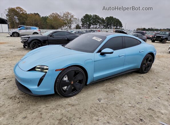 WP0AB2Y10LSA53316 2020 PORSCHE TAYCAN Синий Передняя левая четверть