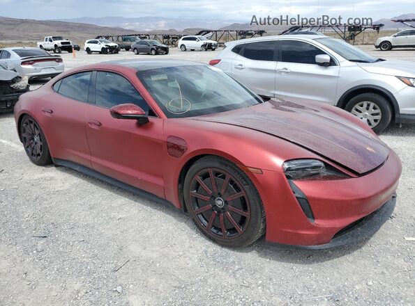 WP0AB2Y10MSA42107 2021 PORSCHE TAYCAN Красный Передняя правая четверть