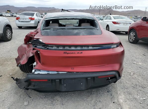 WP0AB2Y10MSA42107 2021 PORSCHE TAYCAN Красный Вид сзади