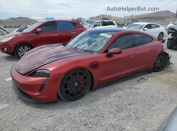 WP0AB2Y10MSA42107 2021 PORSCHE TAYCAN Красный Передняя левая четверть