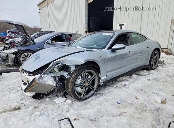 WP0AB2Y14MSA44863 2021 PORSCHE TAYCAN Серебряный Передняя левая четверть