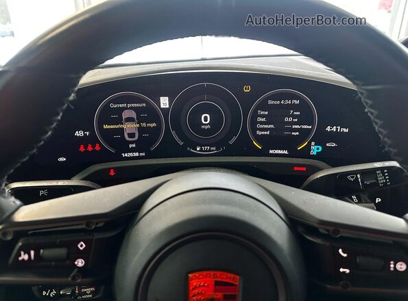 WP0AB2Y15NSA45523 2022 PORSCHE TAYCAN Синий Вид панели приборов