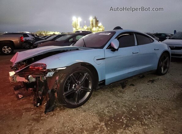 WP0AC2Y15PSA52245 2023 PORSCHE TAYCAN Синий Передняя левая четверть