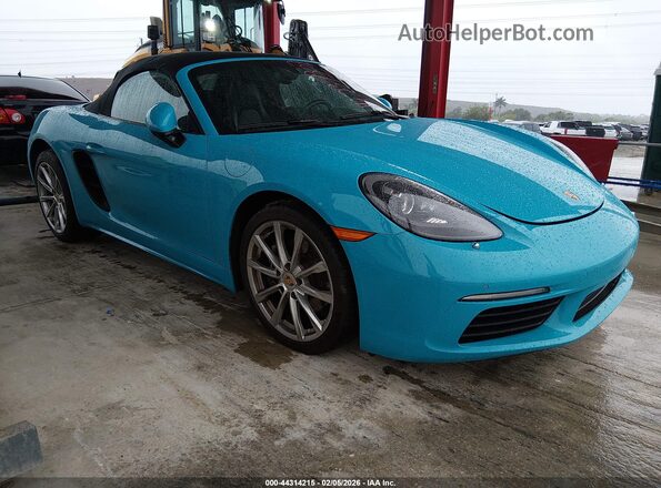 WP0CA2A83HS221005 2017 PORSCHE 718 BOXSTER Turquoise Przód prawy