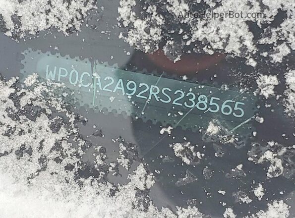 WP0CA2A92RS238565 2024 PORSCHE 911 Белый Вид наклейки с VIN-кодом