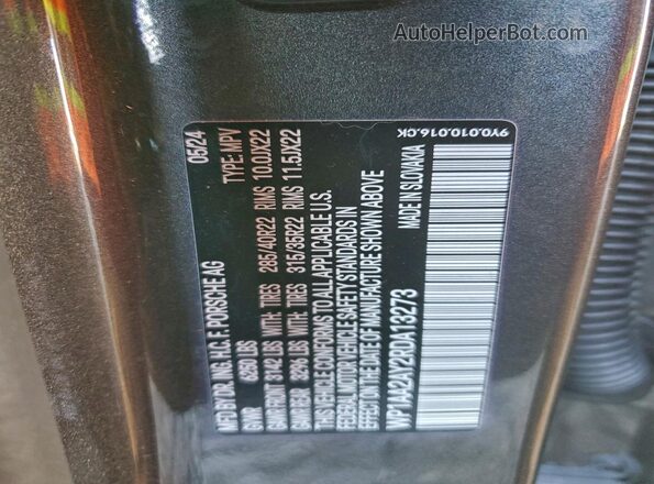 WP1AA2AY2RDA13273 2024 PORSCHE CAYENNE Угольный Вид подкапотного пространства