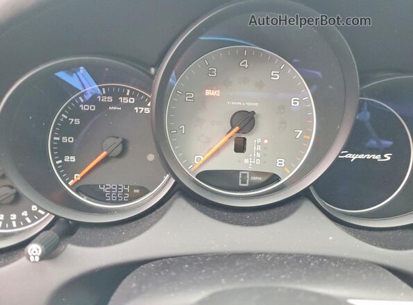 WP1AB2A21GLA93791 2016 PORSCHE CAYENNE Серый Вид щитка приборов