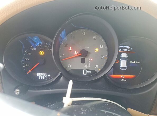 WP1AB2A53GLB50969 2016 PORSCHE MACAN Белый Вид щитка приборов