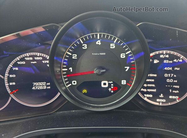 WP1AB2AY1KDA60930 2019 PORSCHE CAYENNE Золотой Вид щитка приборов