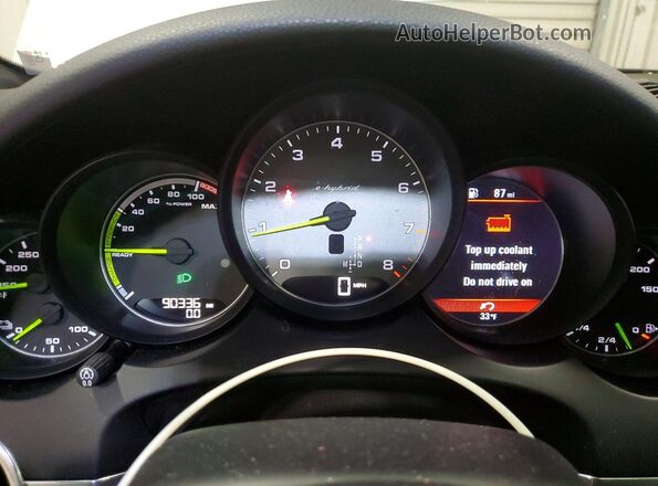 WP1AE2A27HLA72470 2017 PORSCHE CAYENNE White Vista del cuadro de instrumentos