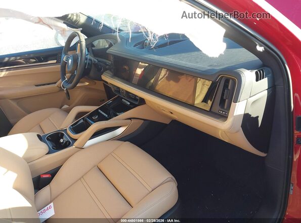 WP1AE2AY9TDA10639 2026 PORSCHE CAYENNE Red Widok wnętrza z przodu