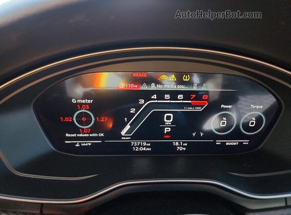 WUAAWCF55MA901715 2021 AUDI RS5 Синий Вид щитка приборов