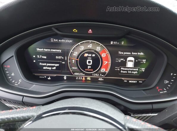WUABWCF51KA902457 2019 AUDI RS5 Gray Widok tylnych siedzeń