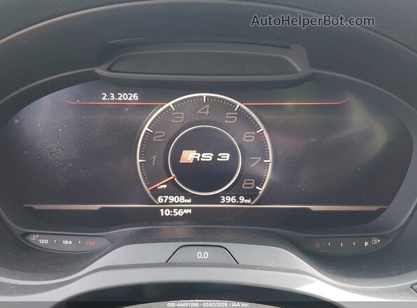 WUABWGFF0J1900617 2018 AUDI RS3 Черный Вид задних сидений