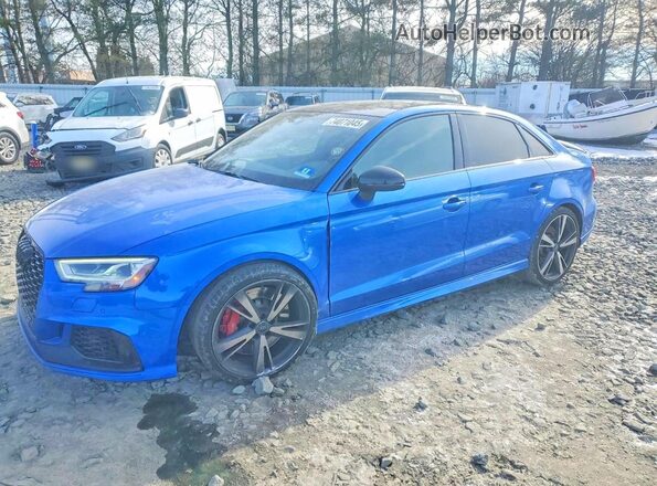 WUABWGFF3KA906641 2019 AUDI RS3 Blue Առջևի ձախ երեք քառորդ տեսարան