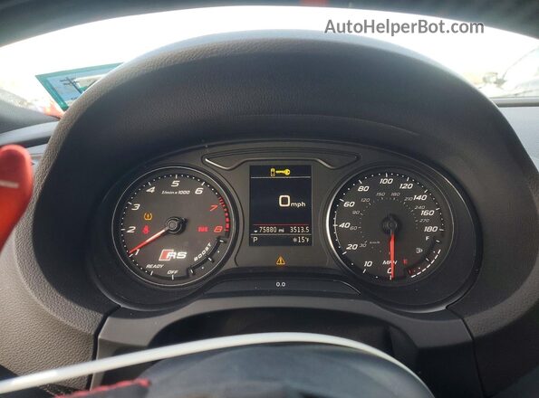 WUABWGFF3KA906641 2019 AUDI RS3 Blue Սարքավորումների վահանակի տեսք
