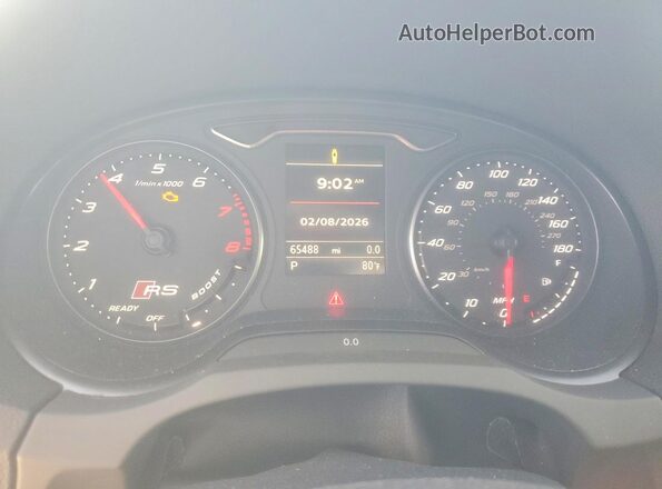 WUABWGFF9KA900794 2019 AUDI RS3 Gray Widok zestawu wskaźników