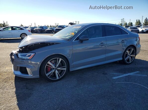 WUABWHFF6KA903299 2019 AUDI RS3 Gray Առջևի ձախ երեք քառորդ տեսարան