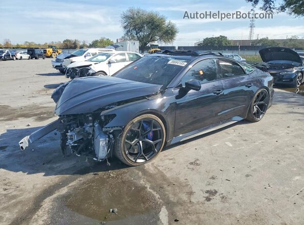 WUAPDBF28SN906297 2025 AUDI RS7 Black წინა მარცხენა ხედი სამი მეოთხედიდან