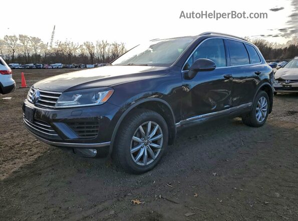 WVGEF9BP3GD002424 2016 VOLKSWAGEN TOUAREG Черный Передняя левая четверть