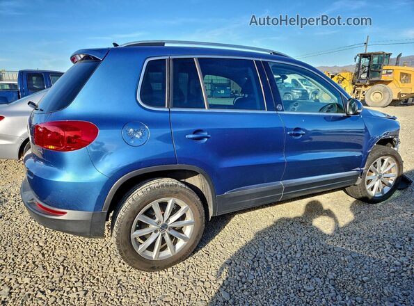 WVGRV7AX9HW508310 2017 VOLKSWAGEN TIGUAN Синий Задняя правая четверть