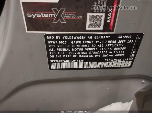 WVWAR7AN0PE014538 2023 VOLKSWAGEN ARTEON Gray ძრავის განყოფილების ხედი