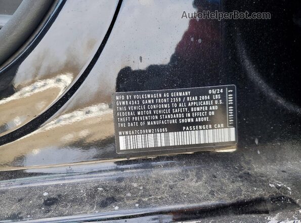 WVWGA7CD9RW215065 2024 VOLKSWAGEN GTI Угольный Вид наклейки с VIN-кодом