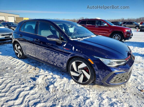 WVWH87CD1NW221162 2022 VOLKSWAGEN GTI Синий Передняя правая четверть