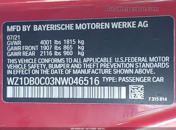 WZ1DB0C03NW046516 2022 TOYOTA GR SUPRA Red Widok komory silnika
