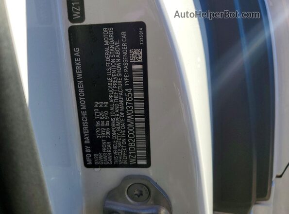 WZ1DB2C00MW037654 2021 TOYOTA SUPRA Белый Вид подкапотного пространства