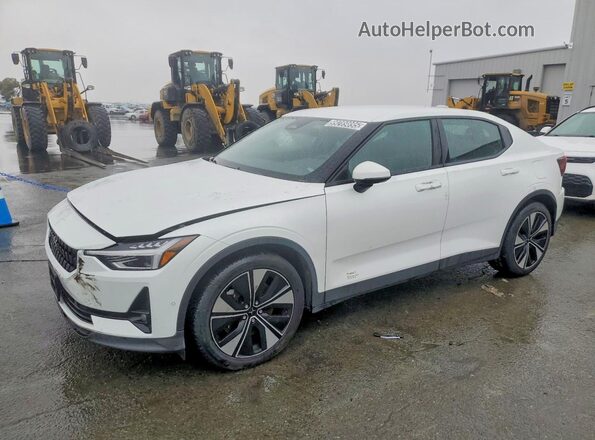 YSMEG3KA7PL143632 2023 POLESTAR 2 White წინა მარცხენა ხედი სამი მეოთხედიდან