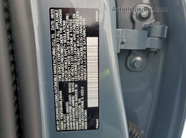 YSMFD3KA0RL215349 2024 POLESTAR 2 Gray Widok naklejki z numerem VIN