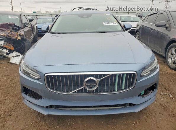 YV1A22ML7H1000995 2017 VOLVO S90 Blue Вид ззаду