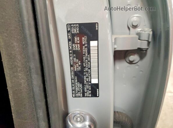 YV4062PE9R1194141 2024 VOLVO XC90 Серый Вид наклейки с VIN-кодом