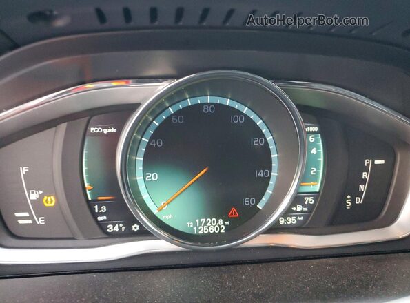 YV4612RK1G2829291 2016 VOLVO XC60 Серебряный Вид щитка приборов