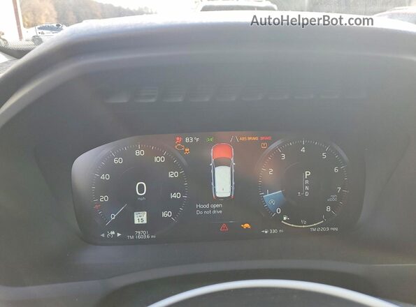 YV4A22PK2M1735271 2021 VOLVO XC90 Black ხელსაწყოთა პანელის ხედი