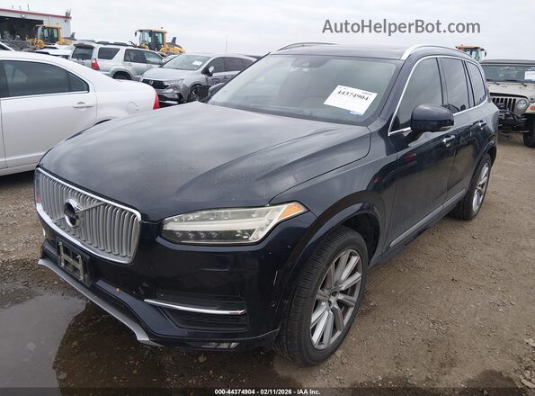 YV4A22PL9G1086212 2016 VOLVO XC90 Blue Առջևի ձախ երեք քառորդ տեսարան