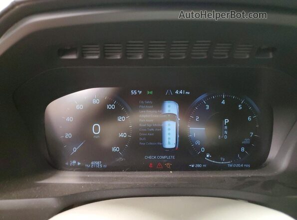 YV4A22PL9L1581245 2020 VOLVO XC90 Blue ხელსაწყოთა პანელის ხედი