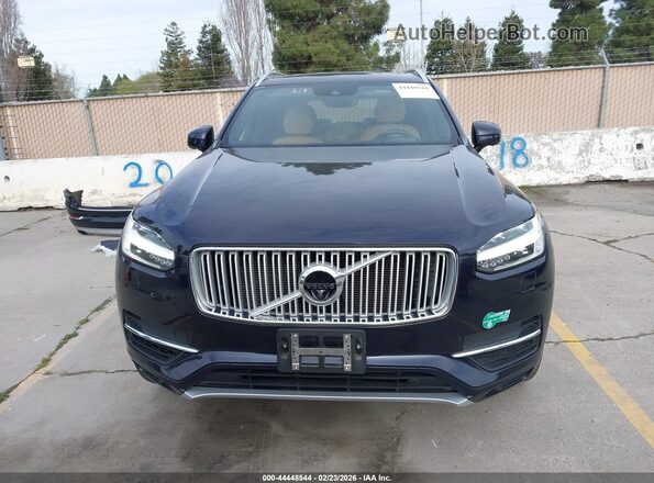 YV4BC0PL1H1111322 2017 VOLVO XC90 HYBRID Blue უკანა სალონის ხედი