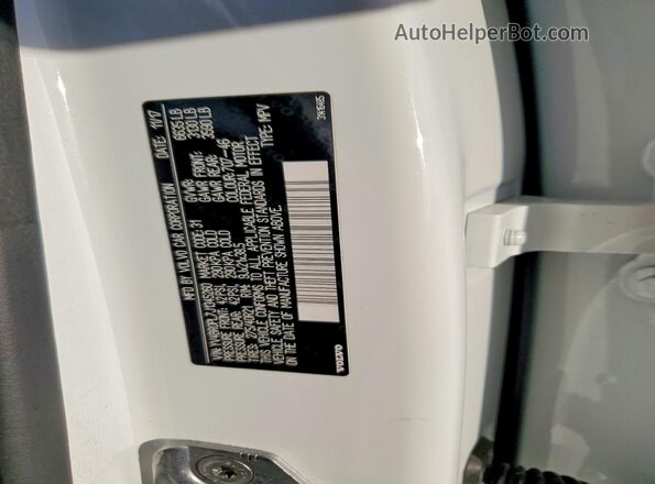 YV4BR0PL7J1345260 2018 VOLVO XC90 Белый Вид наклейки с VIN-кодом