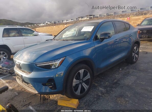 YV4ED3GL6P2065331 2023 VOLVO C40 RECHARGE PURE ELECTRIC Blue წინა მარცხენა ხედი სამი მეოთხედიდან
