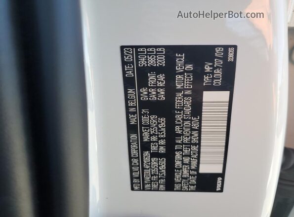 YV4ED3UL4P2106284 2023 VOLVO XC40 Белый Вид подкапотного пространства