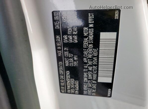 YV4K92HW5P2921404 2023 VOLVO XC40 White Вид підкапотного простору